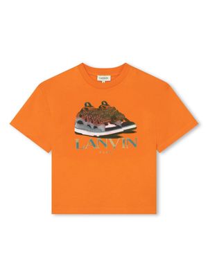 Lanvin Enfant graphic-print cotton T-shirt - Orange