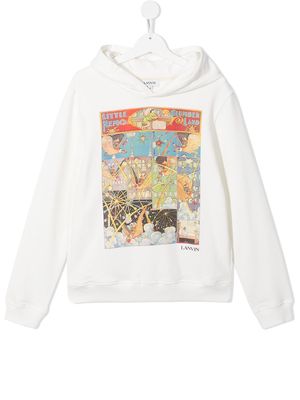 Lanvin Enfant graphic-print long-sleeve hoodie - White