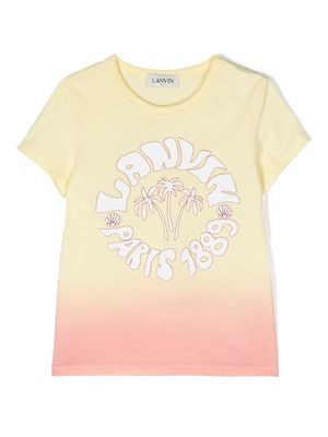 Lanvin Enfant Lanvin Waves print T-shirt - Yellow