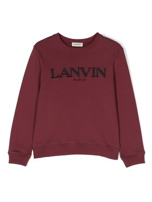 Lanvin Enfant logo-embroidered cotton sweatshirt
