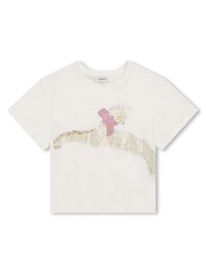 Lanvin Enfant logo-print cotton T-shirt - Gold
