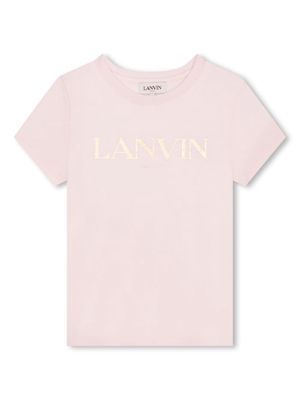 Lanvin Enfant logo-print cotton T-shirt - Pink