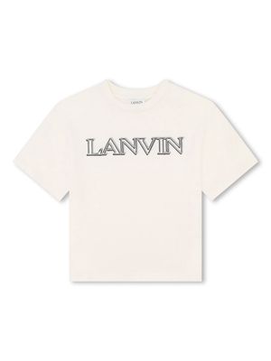 Lanvin Enfant logo-print cotton T-shirt - Yellow