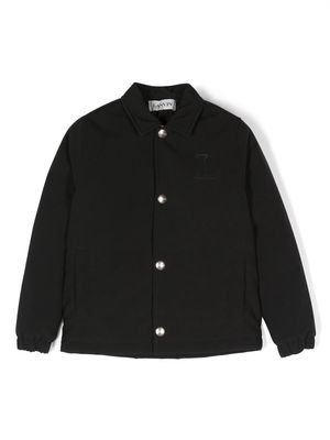 Lanvin Enfant logo-print quilted jacket - Black
