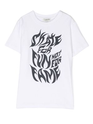 Lanvin Enfant skate slogan-print T-shirt - White