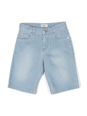 Lanvin Enfant straight-leg denim shorts - Blue