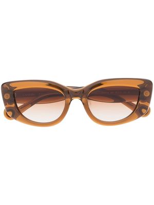 Lanvin engraved-logo tinted sunglasses - Brown