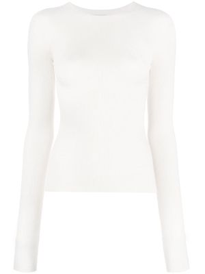 Lanvin extra-long sleeve slit jumper - Neutrals