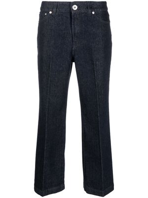 Lanvin flared cropped trousers - Blue
