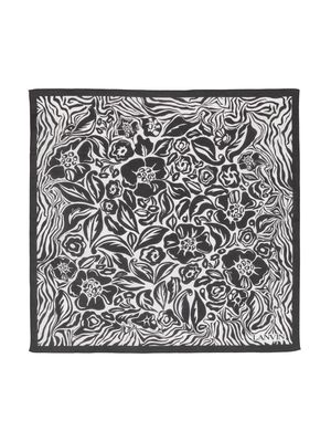 Lanvin floral-print cotton scarf - Black