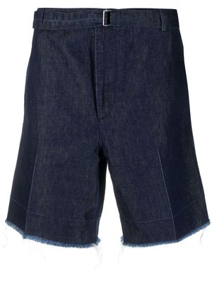 Lanvin frayed denim shorts - Blue