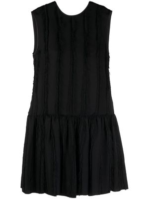 Lanvin frayed-detailing shift minidress - Black