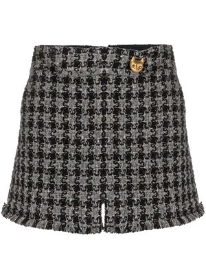 Lanvin frayed-edge tweed shorts - Black