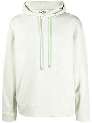 Lanvin graphic-print cotton hoodie - Green