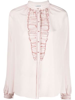 Lanvin graphic-print silk blouse - Pink