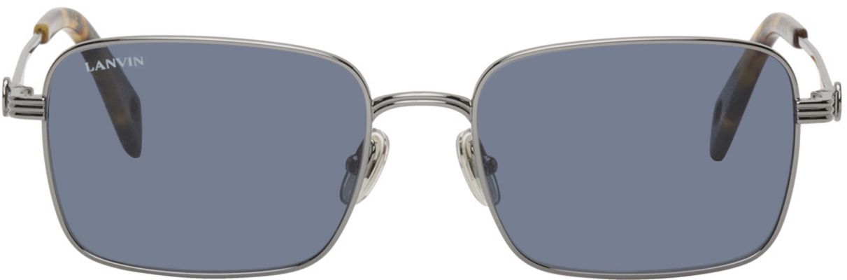 Lanvin Gunmetal Square Sunglasses