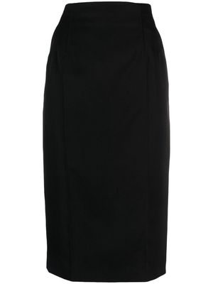 Lanvin high-waisted knee-length skirt - Black