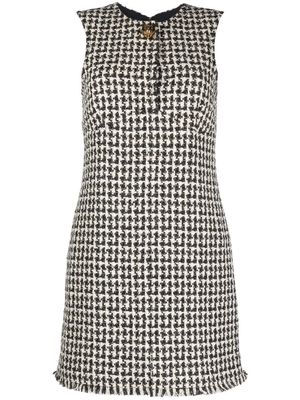 Lanvin houndstooth-pattern wool shift dress - Neutrals