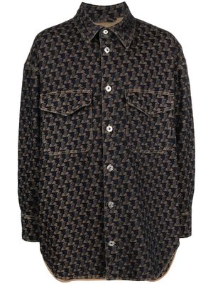 Lanvin jacquard shirt jacket - Blue