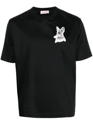 Lanvin L rabbit patch T-shirt - Black