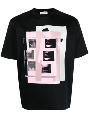 Lanvin layered-print short-sleeveT-shirt - Black