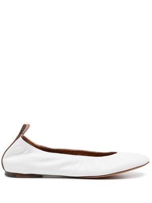 Lanvin leather ballerina shoes - White