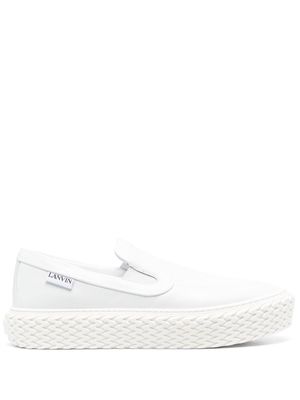 Lanvin leather slip-on sneakers - White