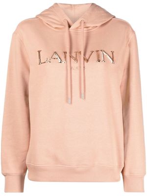 Lanvin logo cotton hoodie - Pink