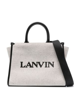 Lanvin logo-embossed tote bag - Neutrals