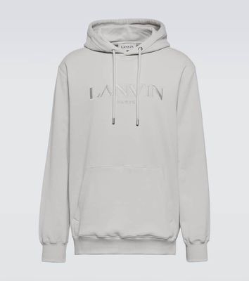 Lanvin Logo embroidered cotton hoodie