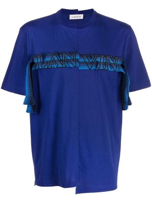 Lanvin logo-embroidered cotton T-shirt - Blue