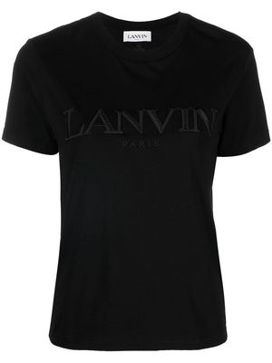 Lanvin logo-embroidered round-neck T-shirt - Black