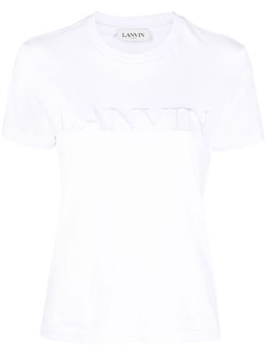 Lanvin logo-embroidered round-neck T-shirt - White