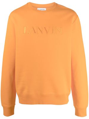 Lanvin logo-embroidered sweatshirt - Orange