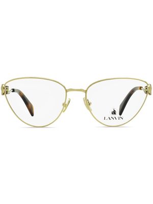 Lanvin logo-engraved cat-eye glasses - Gold