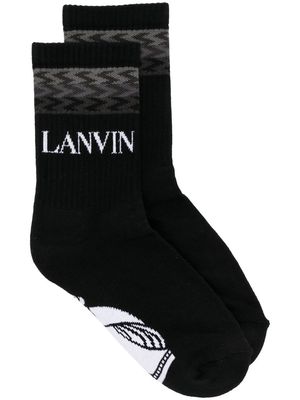 Lanvin logo-intarsia socks - Black