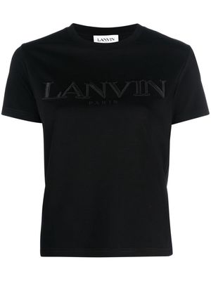 Lanvin logo-lettering cotton T-shirt - Black