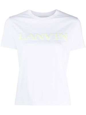 Lanvin logo-lettering cotton T-shirt - White