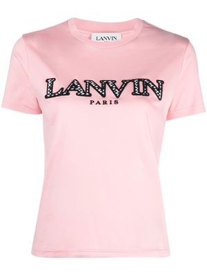 Lanvin logo-lettering T-shirt - Pink