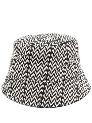 Lanvin logo-patch cotton bucket hat - White
