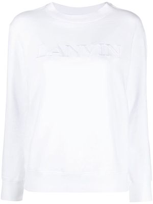 Lanvin logo-patch crewneck sweatshirt - White