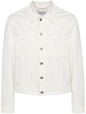 Lanvin logo-patch dennim jacket - White