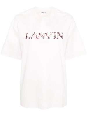 Lanvin logo-patches cotton T-shirt - Pink