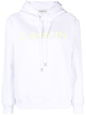 Lanvin logo-print cotton hoodie - White
