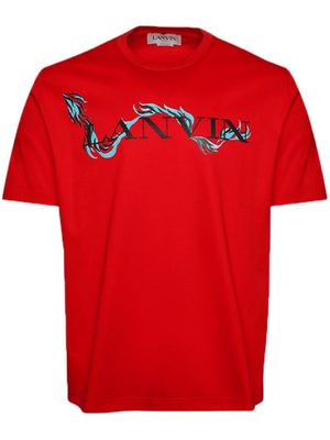 Lanvin logo-print cotton T-shirt - Red