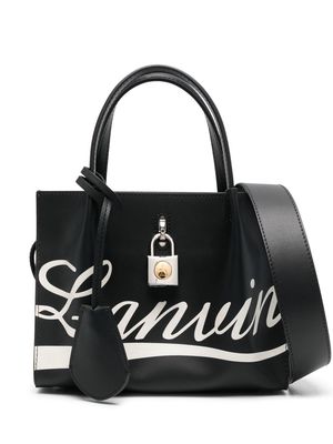 Lanvin logo-print shoulder bag - Black