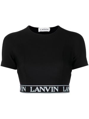 Lanvin logo-tape crop top - Black