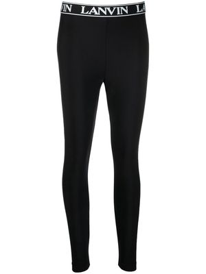 Lanvin logo-waistband leggings - Black