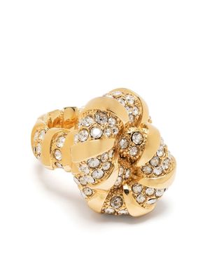 Lanvin Mélodie crystal-embellished ring - Gold