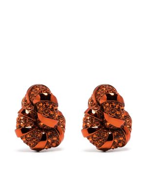 Lanvin Mélodie rhinestone earrings - Orange